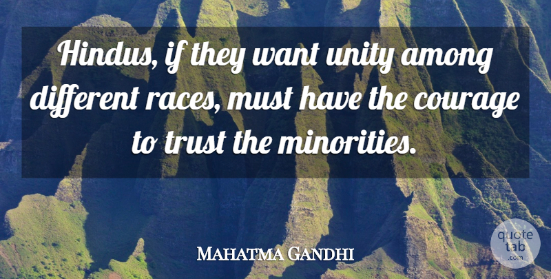 Mahatma Gandhi Quote About Race, Unity, Minorities: Hindus If They Want Unity...