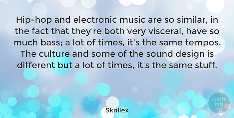 Skrillex Quote About Design, Hip Hop, Culture: Hip Hop And Electronic Music...