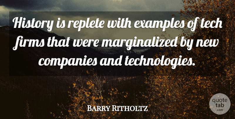 Barry Ritholtz Quote About Technology, Example, Company: History Is Replete With Examples...