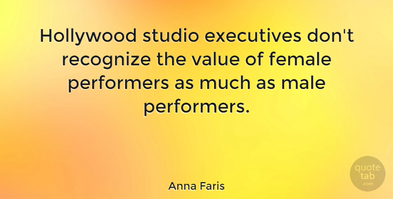 Anna Faris Quote About Female, Males, Hollywood: Hollywood Studio Executives Dont Recognize...