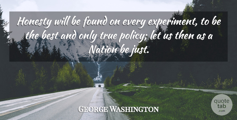 George Washington Quote About Honesty, Being The Best, Found: Honesty Will Be Found On...