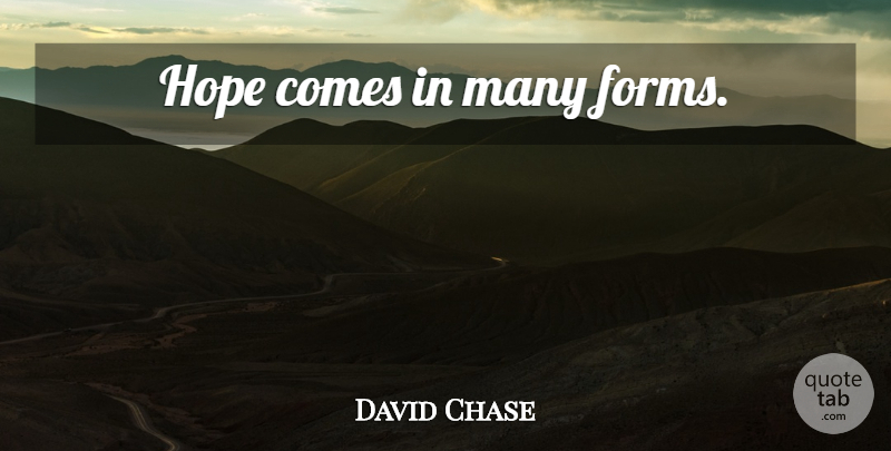 David Chase Quote About Sopranos, Form: Hope Comes In Many Forms...