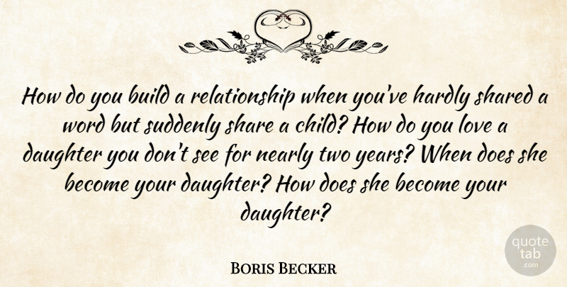 Boris Becker Quote About Daughter, Mother, Children: How Do You Build A...