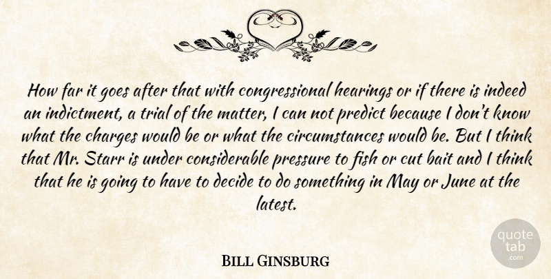 Bill Ginsburg Quote About Bait, Charges, Cut, Decide, Far: How Far It Goes After...