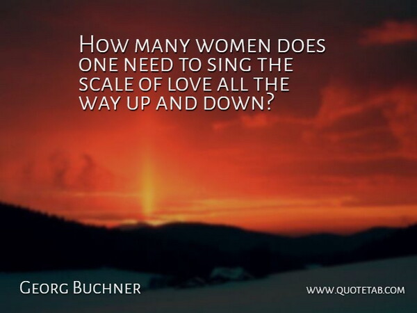 Georg Buchner Quote About Needs, Way, Doe: How Many Women Does One...