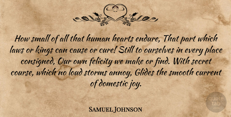 Samuel Johnson Quote About Kings, Heart, Law: How Small Of All That...