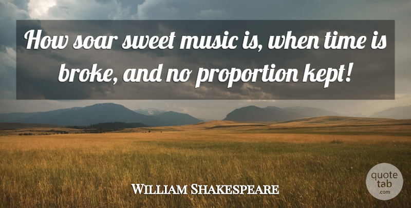 William Shakespeare Quote About Music, Sweet, Broke: How Soar Sweet Music Is...