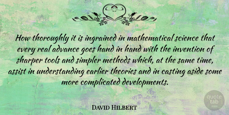 David Hilbert Quote About Time, Real, Math: How Thoroughly It Is Ingrained...