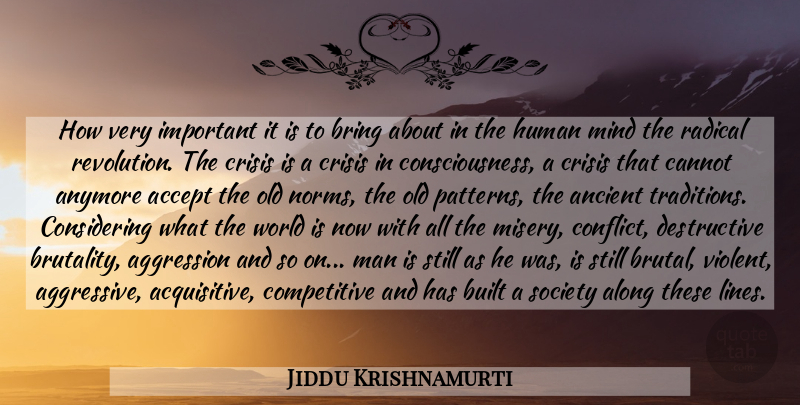 Jiddu Krishnamurti Quote About Men, Community, Mind: How Very Important It Is...