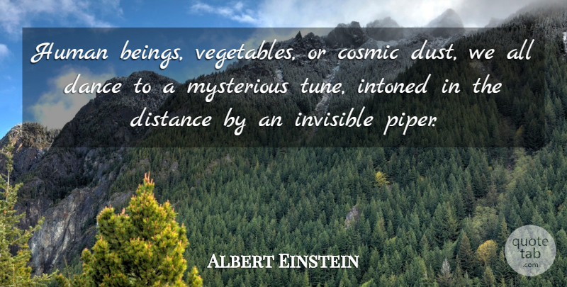 Albert Einstein Quote About Life, Success, Dance: Human Beings Vegetables Or Cosmic...