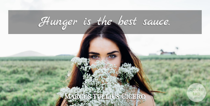 Marcus Tullius Cicero Quote About Food, Sauce, Hunger: Hunger Is The Best Sauce...