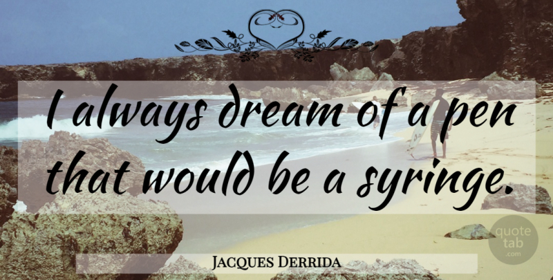 Jacques Derrida Quote About Dream, Communication, Would Be: I Always Dream Of A...