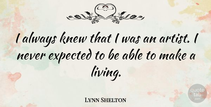 Lynn Shelton Quote About Knew: I Always Knew That I...