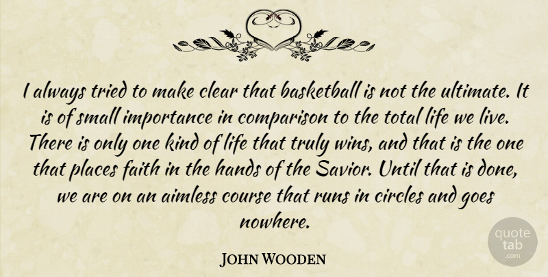 John Wooden Quote About Basketball, Running, Passion: I Always Tried To Make...