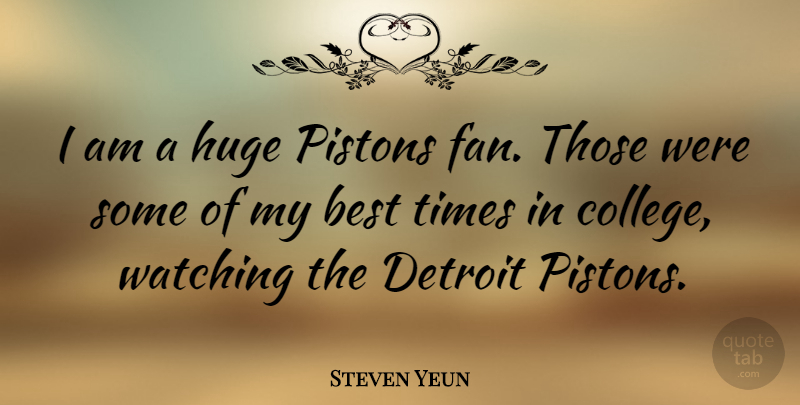 Steven Yeun Quote About College, Fans, Detroit: I Am A Huge Pistons...