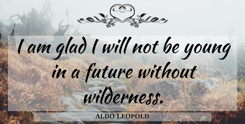 Aldo Leopold Quote About Nature, Environmental, Wilderness: I Am Glad I Will...
