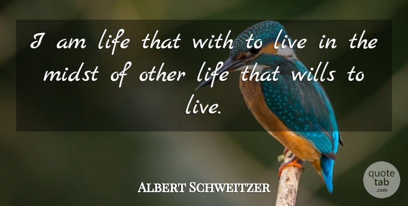 Albert Schweitzer Quote About Life, Midst, Wills: I Am Life That With...