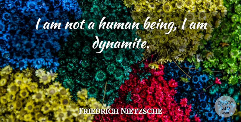 Friedrich Nietzsche Quote About Power, Dynamite, Humans: I Am Not A Human...