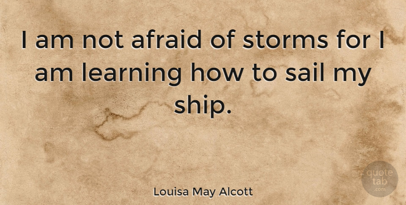 Louisa May Alcott Quote About Inspirational, Confidence, Wisdom: I Am Not Afraid Of...