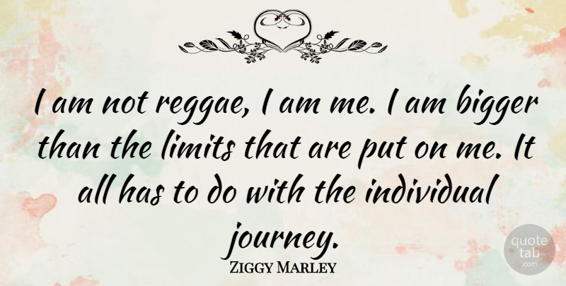 Ziggy Marley Quote About Journey, Limits, Reggae: I Am Not Reggae I...