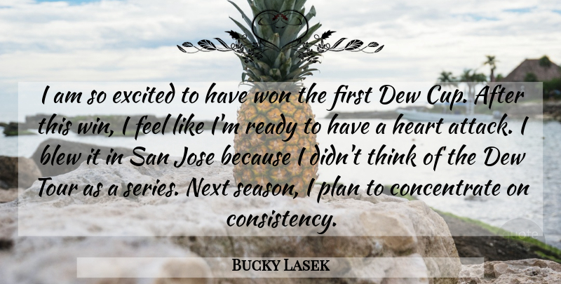 Bucky Lasek Quote About Blew, Dew, Excited, Heart, Next: I Am So Excited To...