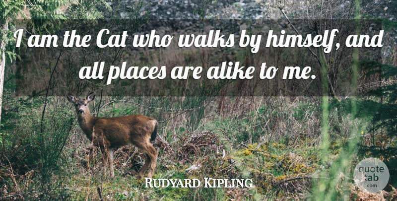 Rudyard Kipling Quote About Cat, Pride, Walks: I Am The Cat Who...