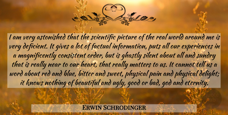 Erwin Schrodinger Quote About Beautiful, Sweet, Pain: I Am Very Astonished That...