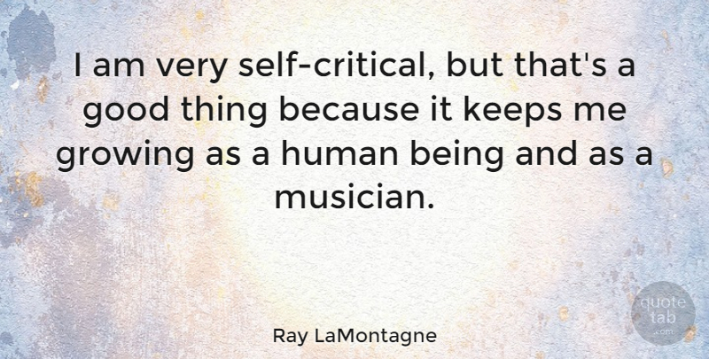 Ray LaMontagne Quote About Self, Growing, Musician: I Am Very Self Critical...