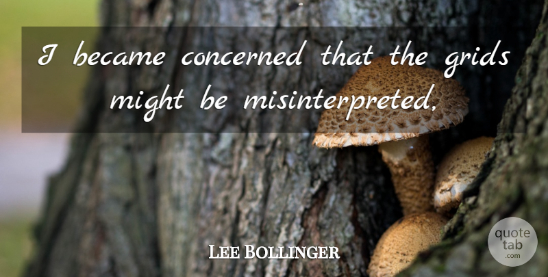Lee Bollinger Quote About Became, Concerned, Might: I Became Concerned That The...