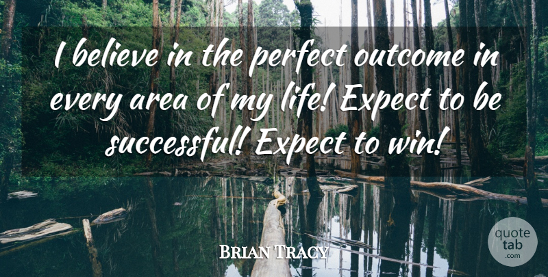 Brian Tracy Quote About Believe, Successful, Winning: I Believe In The Perfect...