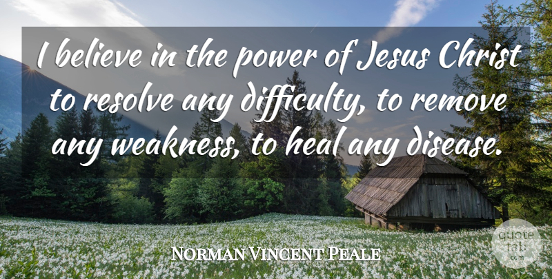 Norman Vincent Peale Quote About Christian, Jesus, Believe: I Believe In The Power...