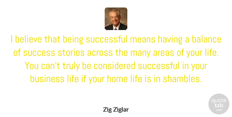 Zig Ziglar Quote About Motivational, Success, Business: I Believe That Being Successful...