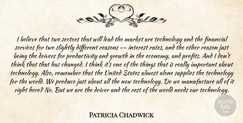 Patricia Chadwick Quote About Almost, Alone, Believe, Driver, Drivers: I Believe That Two Sectors...