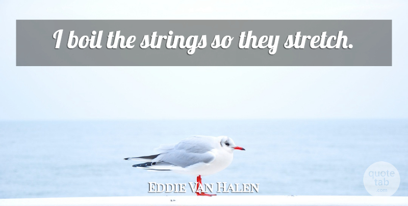 Eddie Van Halen Quote About Strings: I Boil The Strings So...