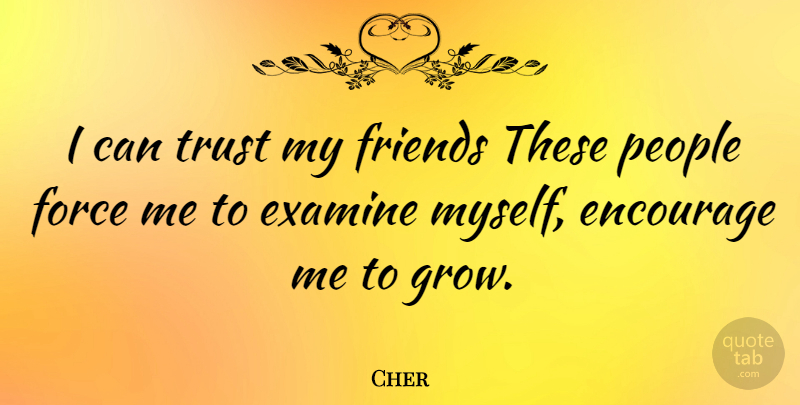 Cher Quote About Friendship, Trust, Encouragement: I Can Trust My Friends...