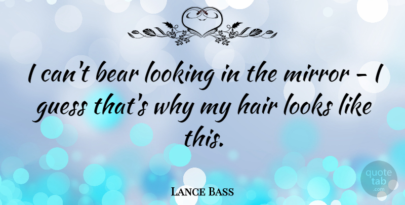 Lance Bass Quote About Mirrors, Hair, Looks: I Cant Bear Looking In...
