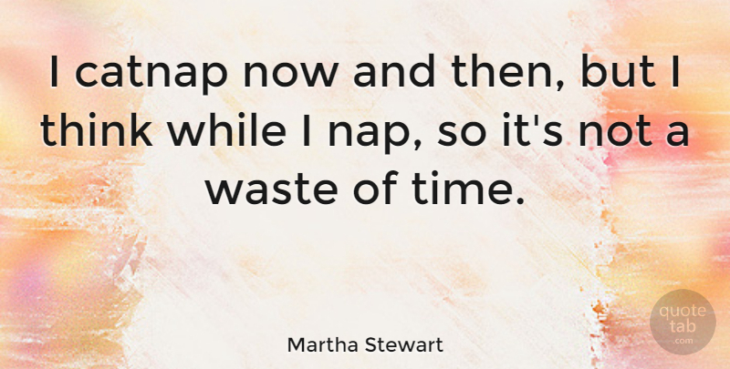 Martha Stewart Quote About Time, Thinking, Naps: I Catnap Now And Then...