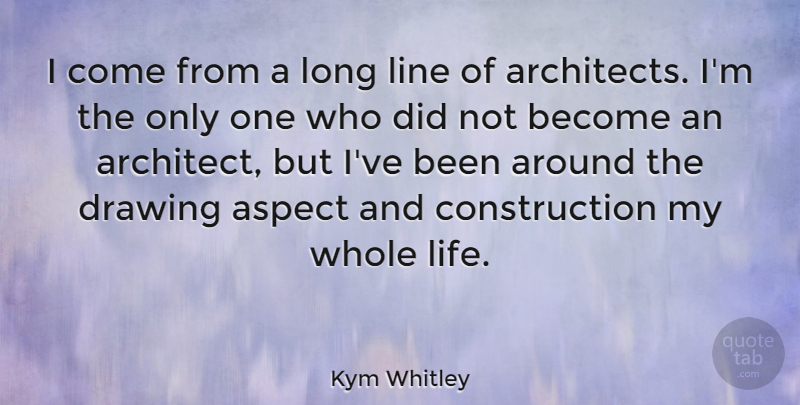 Kym Whitley Quote About Aspect, Life: I Come From A Long...