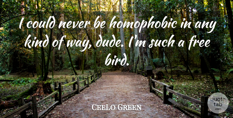 CeeLo Green Quote About Homophobic: I Could Never Be Homophobic...