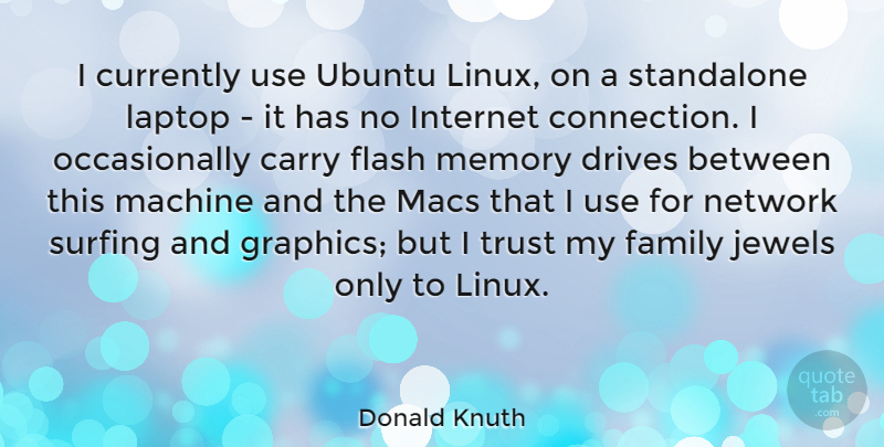 Donald Knuth Quote About Memories, Jewels, Ubuntu: I Currently Use Ubuntu Linux...