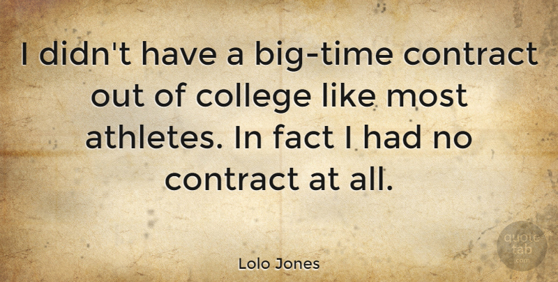 Lolo Jones Quote About Contract: I Didnt Have A Big...