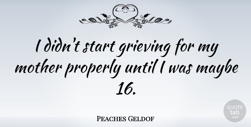 Peaches Geldof Quote About Mother, Grieving: I Didnt Start Grieving For...