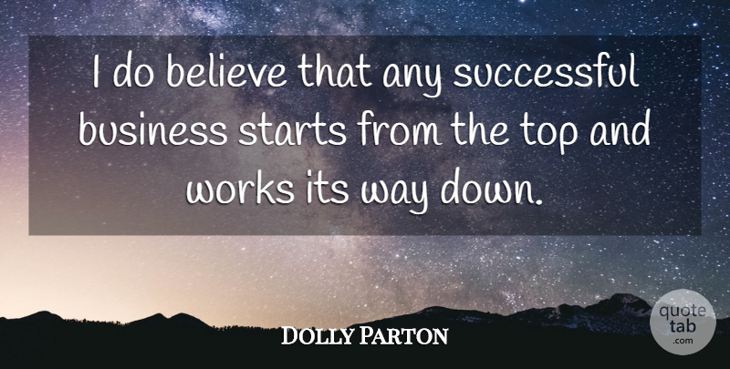 Dolly Parton Quote About Believe, Successful, Way: I Do Believe That Any...
