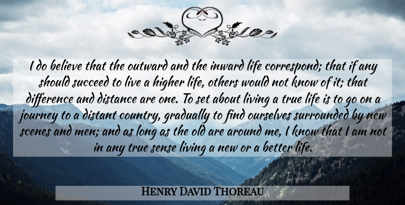 Henry David Thoreau Quote About Life, Country, Travel: I Do Believe That The...