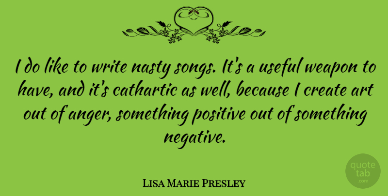 Lisa Marie Presley Quote About Song, Art, Writing: I Do Like To Write...