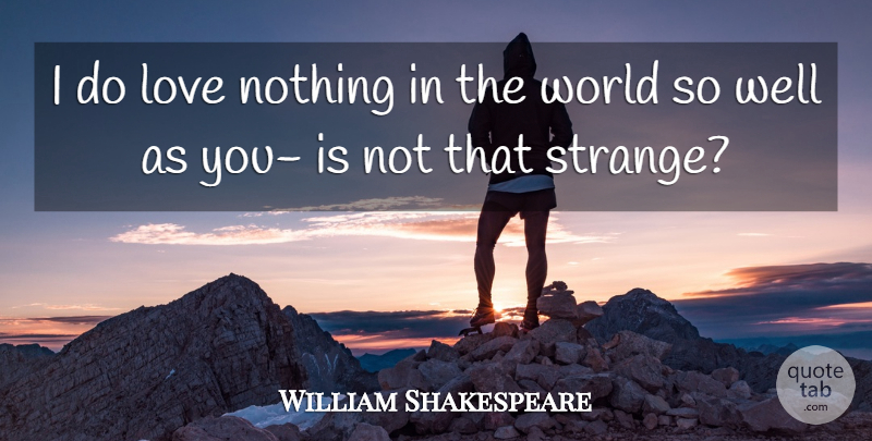 William Shakespeare Quote About Love, Dream, World: I Do Love Nothing In...