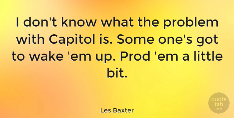 Les Baxter Quote About Littles, Ems, Problem: I Dont Know What The...