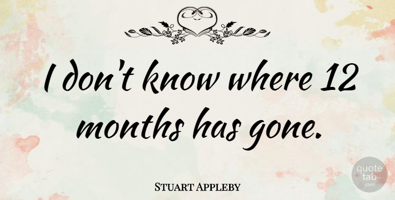 Stuart Appleby Quote About undefined: I Dont Know Where 12...