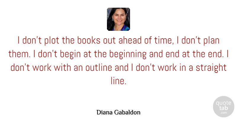 Diana Gabaldon Quote About Book, Plot, Lines: I Dont Plot The Books...