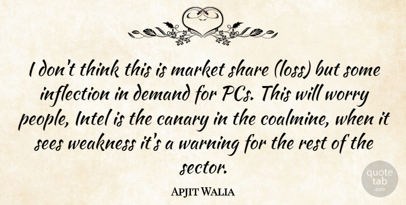 Apjit Walia Quote About Canary, Demand, Intel, Market, Rest: I Dont Think This Is...